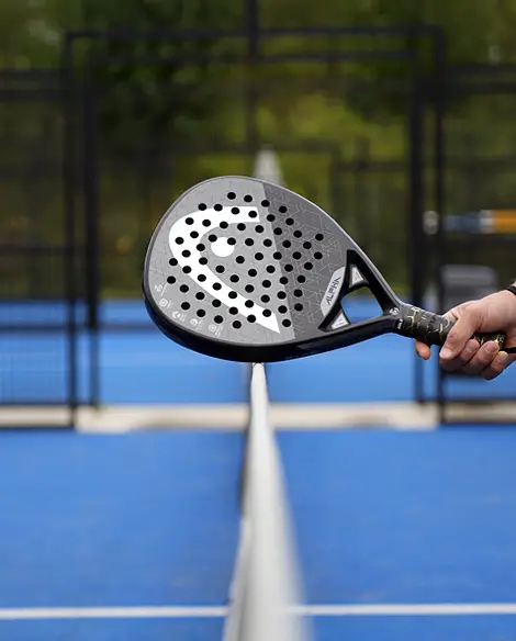 Bold padel overgrips net tunnel lifestyle shot