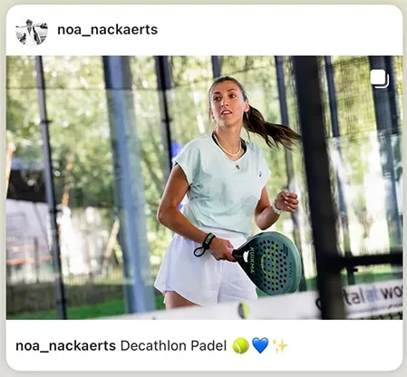 Noa playing padel with Bold overgrips