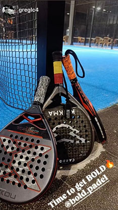 Time to get Bold, padel player showing grip
