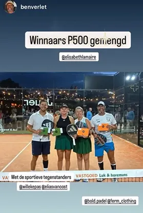 Tournament winners using Bold padel overgrips